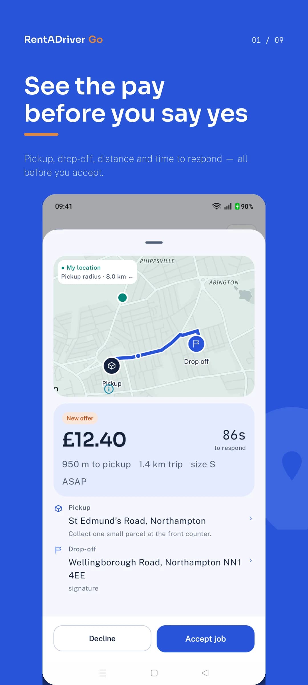 Android · Offers · RentADriver Go